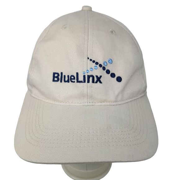 BlueLinx Men's Slideback Hat Tan Adjustable Embroidered Logo Tech - Picture 1 of 7